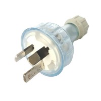 10a 250v Australia Standard Male Flexible 3 Pin Male Transparent Plug