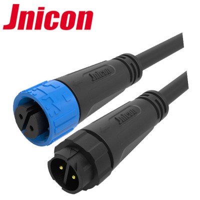 Jnicon 2 3 Pin Waterproof Wire to Wire Circular Connector with Quick Connection