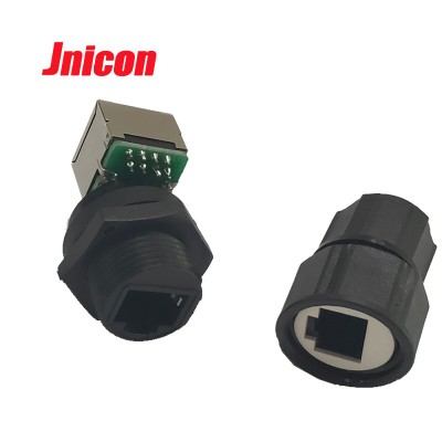 Waterproof Ethernet LAN RJ45 Connector with 90 Degree